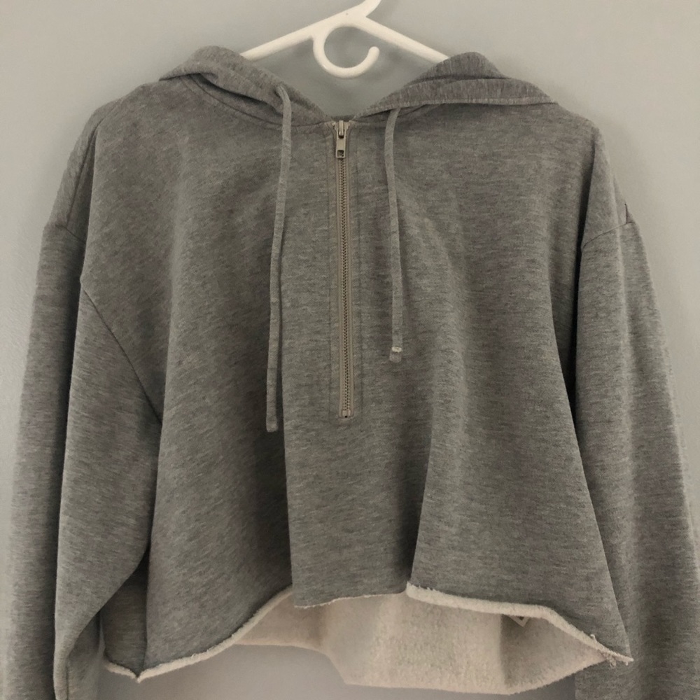 Garage Half Zip Crop Hoodie